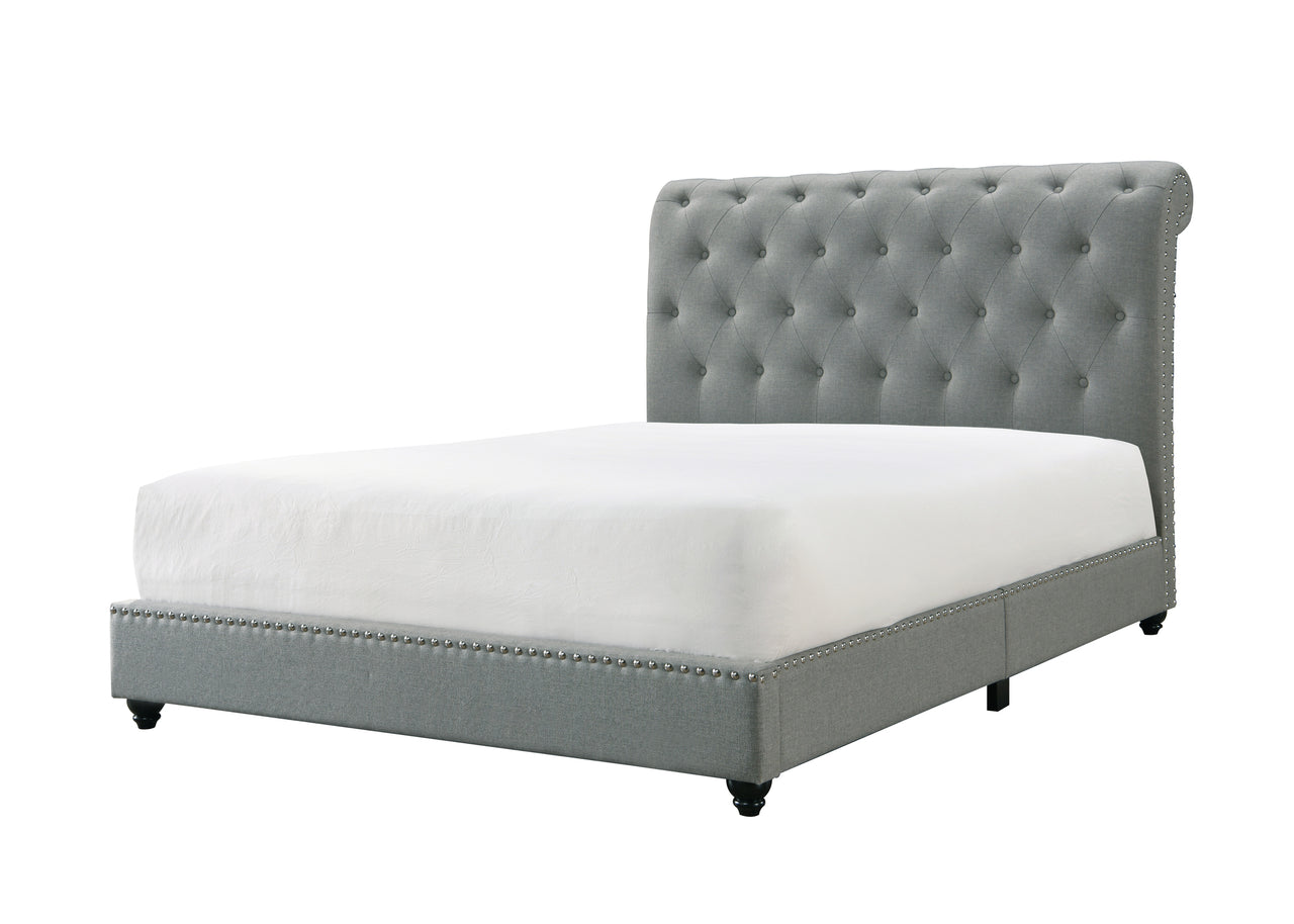 5104 GY-ALL JANINE CAMA PLATAFORMA GRIS C/USB