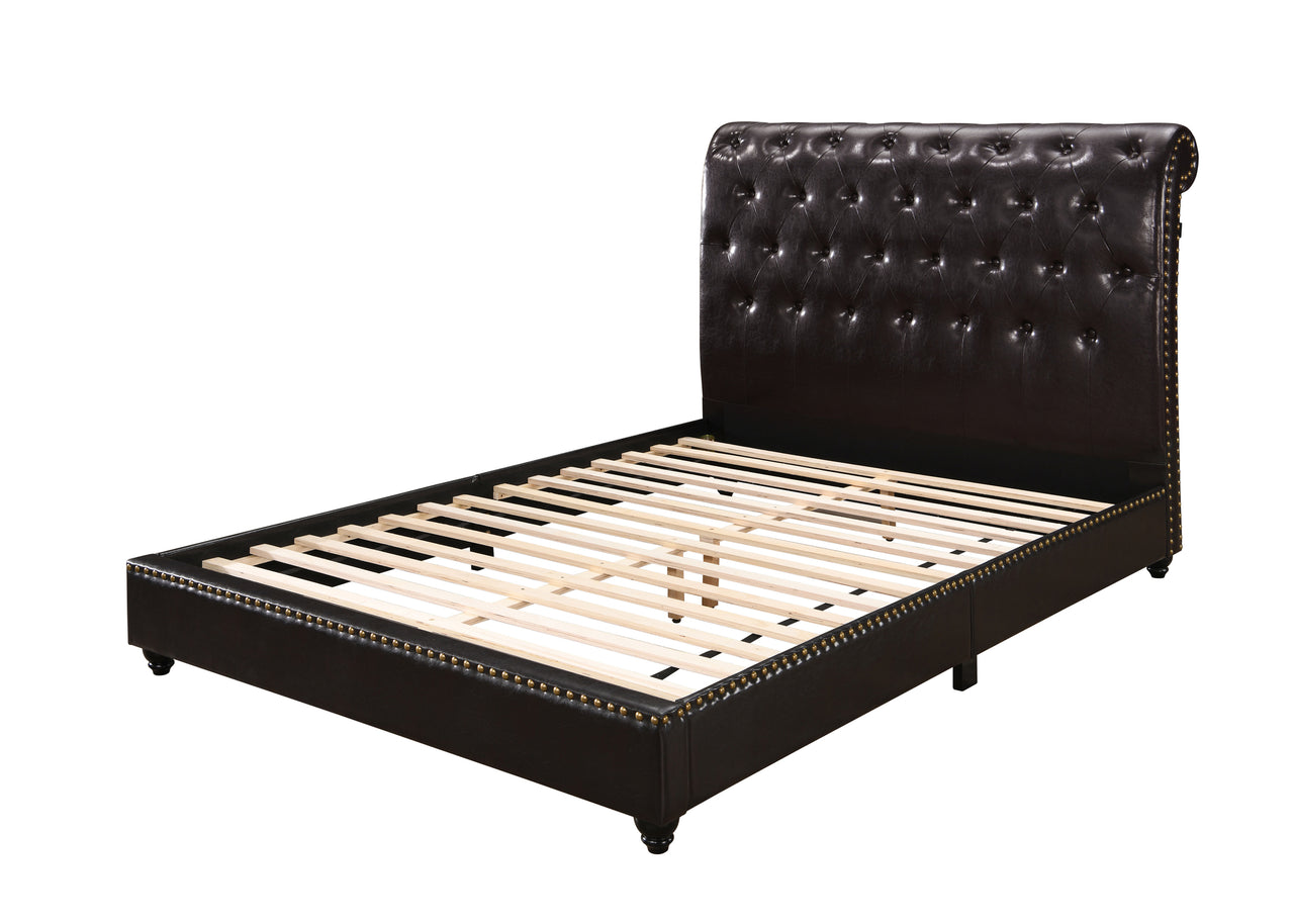 5104 PU-ALL JANINE MARRÓN CAMA PLATAFORMA PU C/USB