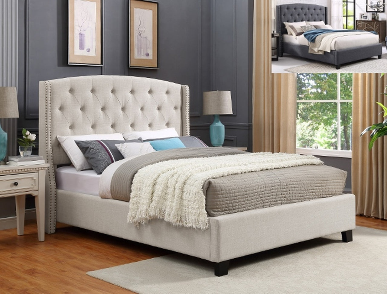 5111 TODO EVA CAMA KING/QUEEN GRIS.
