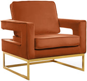 Noah Cognac Velvet Accent Chair image