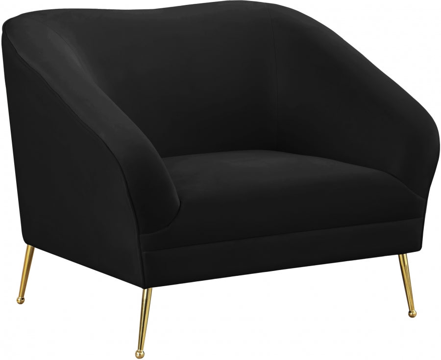 Silla Hermosa Terciopelo Negro