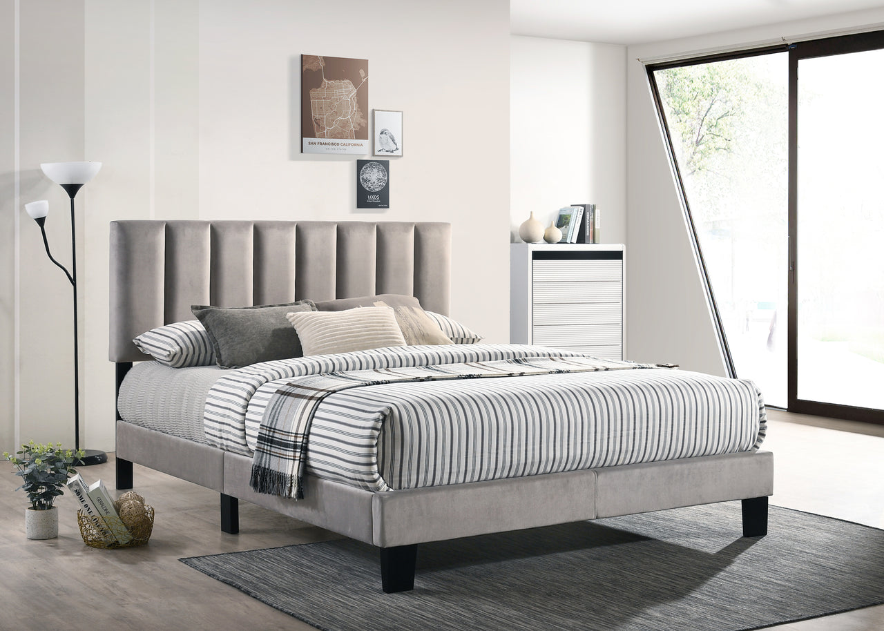 5155 GY CAMA PLATAFORMA LYRIC GRIS.