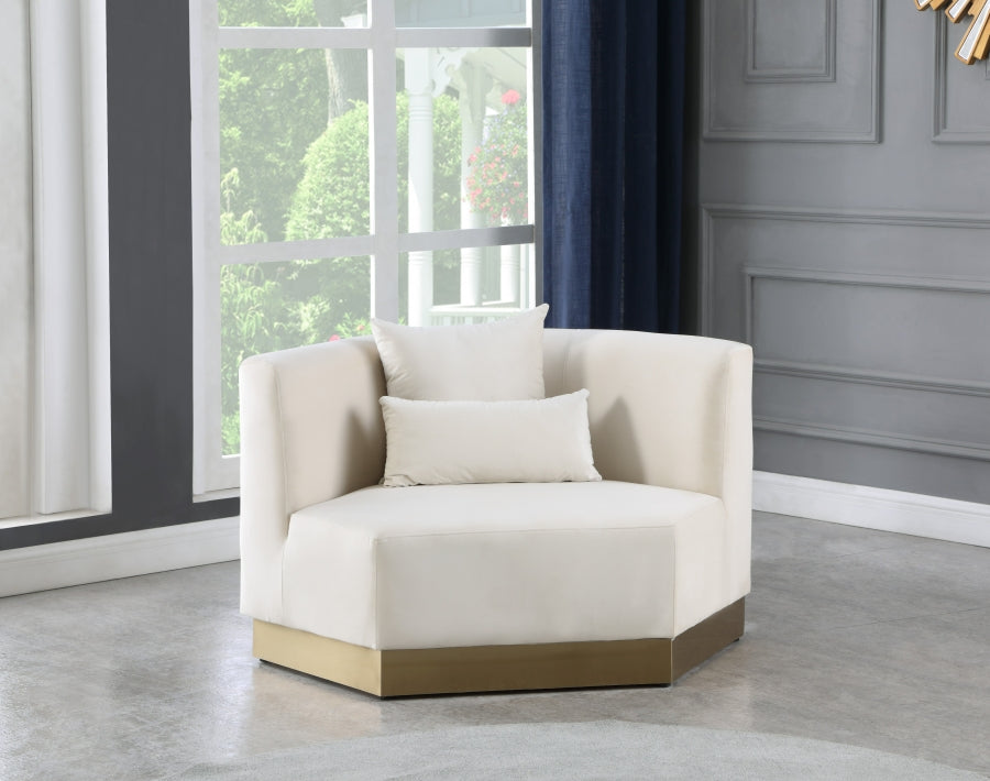 Silla Marquis Terciopelo Crema