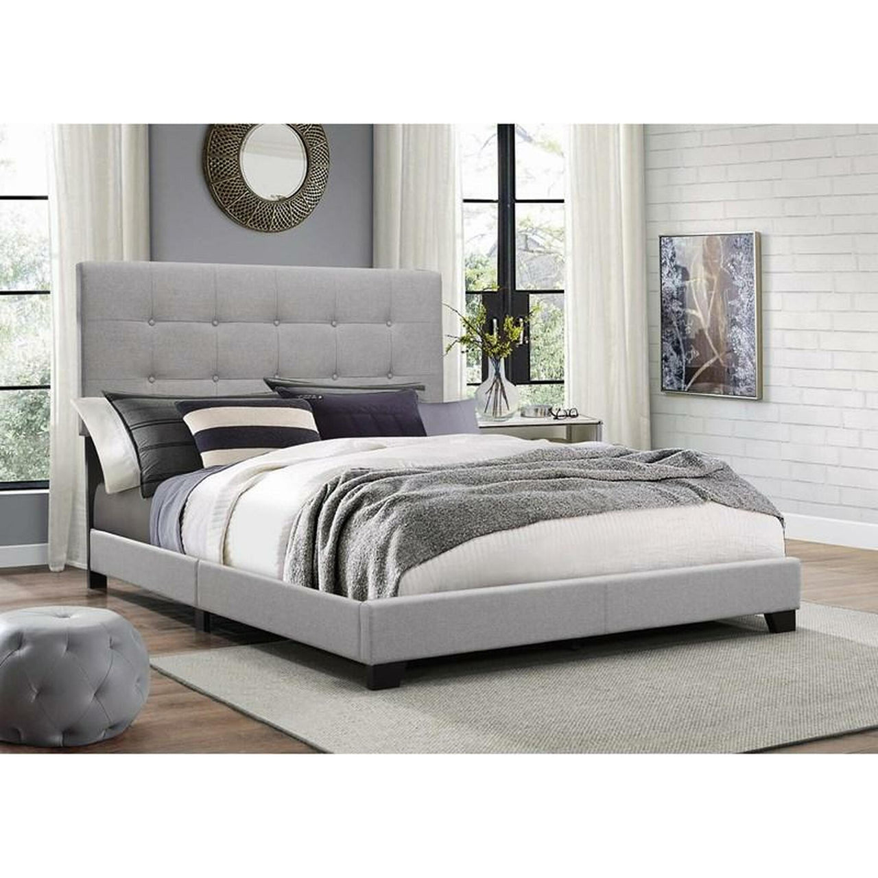 SETB5270 CAMA PLATAFORMA GRIS FLORENCIA,