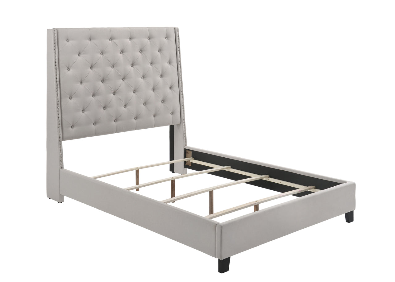5265 KH CAMA CHANTILLY CABECERO ALTO CAPITONADO CAQUI.
