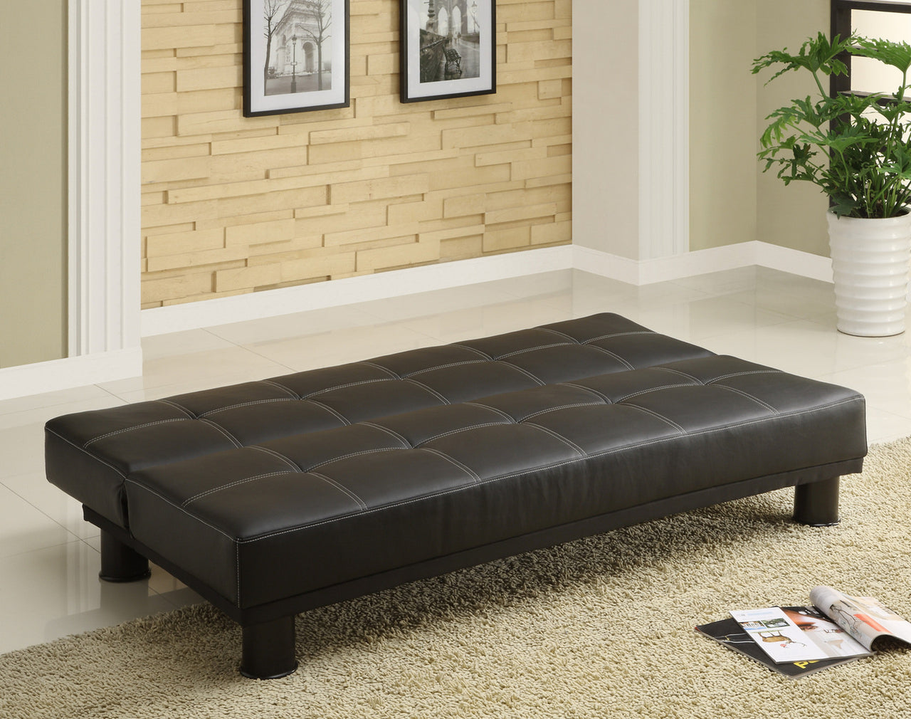 5290 SOFÁ CAMA AJUSTABLE COLLIN NEGRO