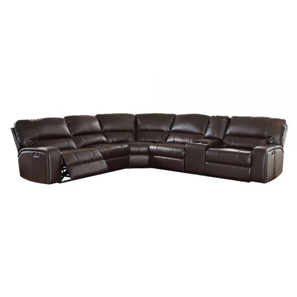 Sofá seccional Saul Espresso 54155.Bling Sale.