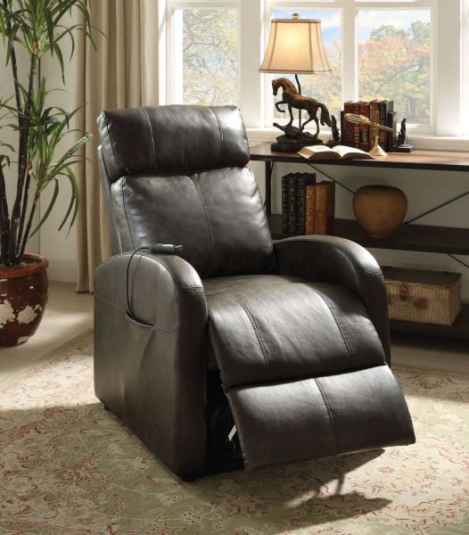 Ricardo Sillón Reclinable Gris Oscuro PU 59405