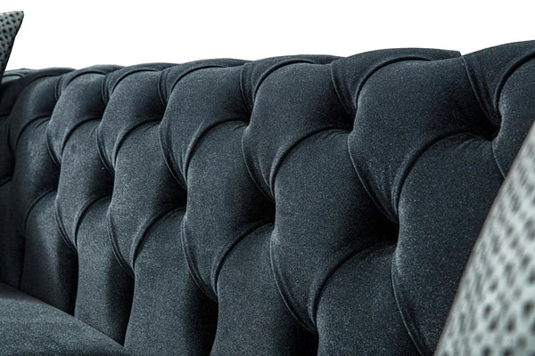 Iris Charcoal Velvet Sofa & Loveseat. COMING SOON