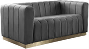 Marlon Grey Velvet Loveseat image