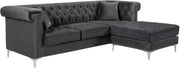 Damian Grey Velvet 2pc. Reversible Sectional image