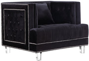 Lucas Black Velvet Chair image
