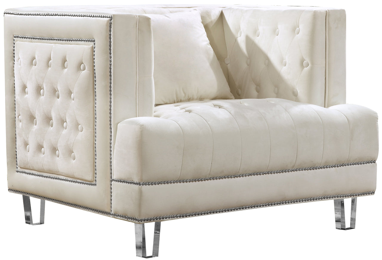 Lucas Cream Velvet Chair image