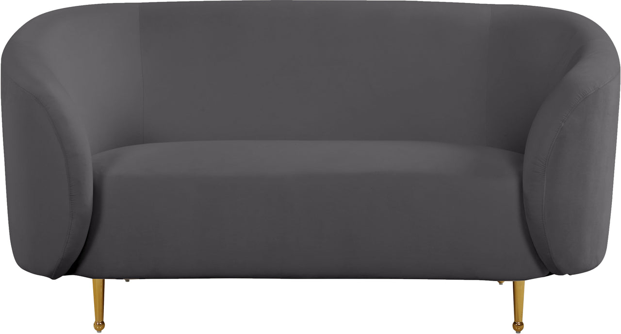 Lavilla Grey Velvet Loveseat image