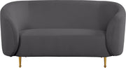 Lavilla Grey Velvet Loveseat image