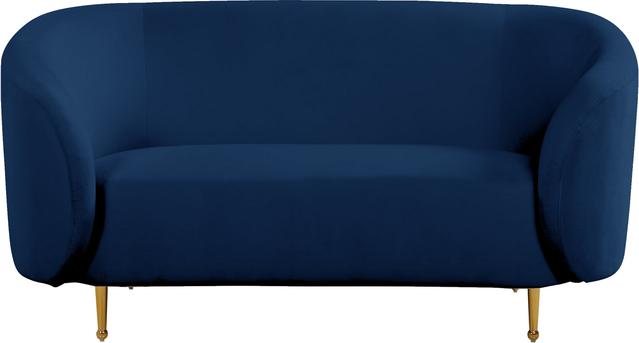 Lavilla Navy Velvet Loveseat image