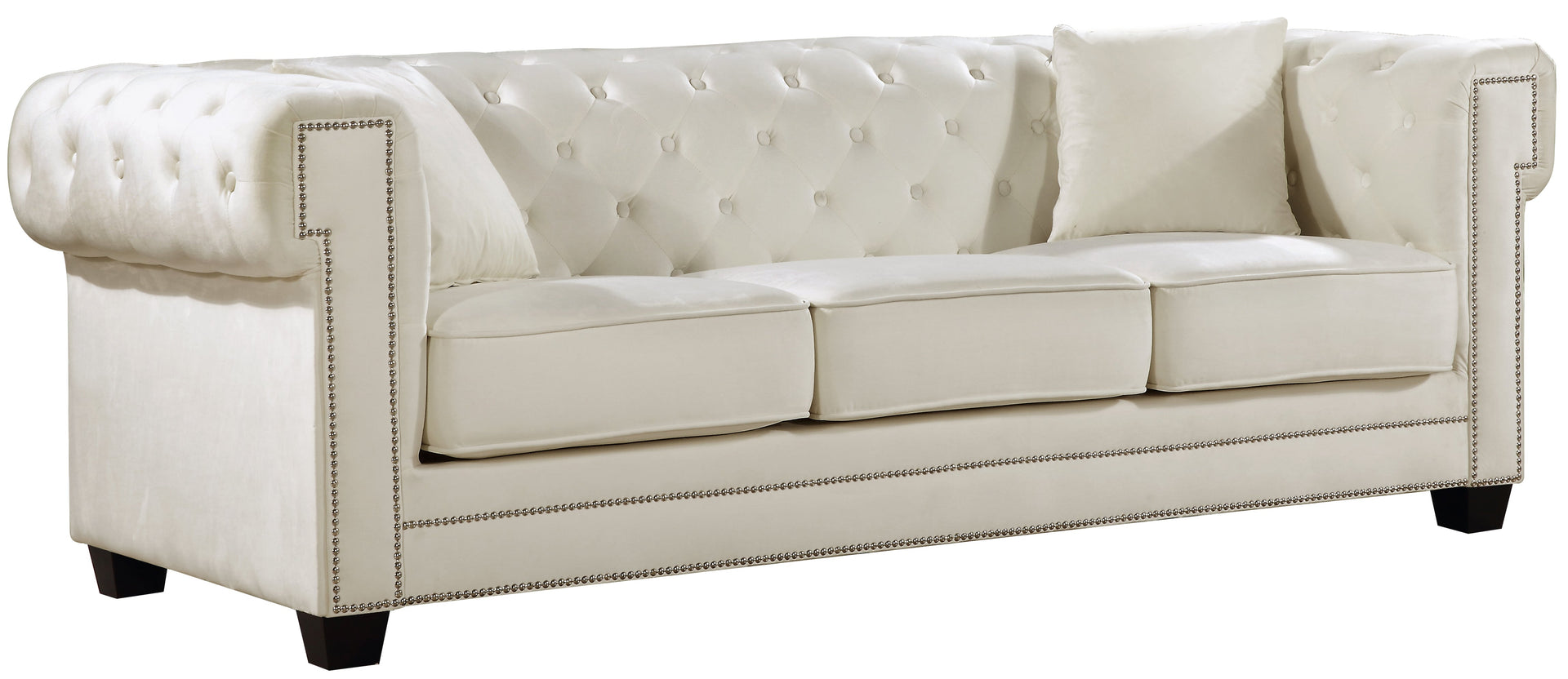 Bowery Cream Velvet Sofa image