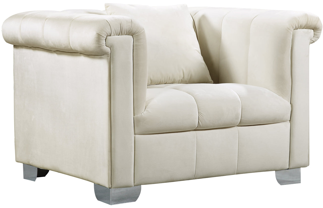 Kayla Cream Velvet Chair image
