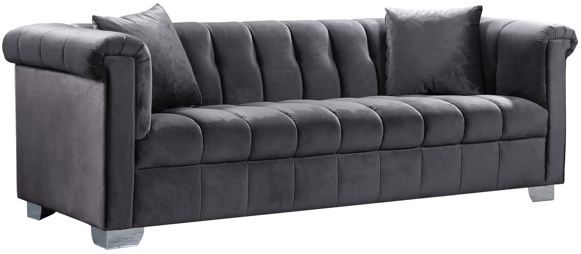 Kayla Grey Velvet Sofa image