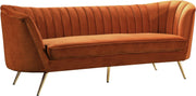 Margo Cognac Velvet Sofa image