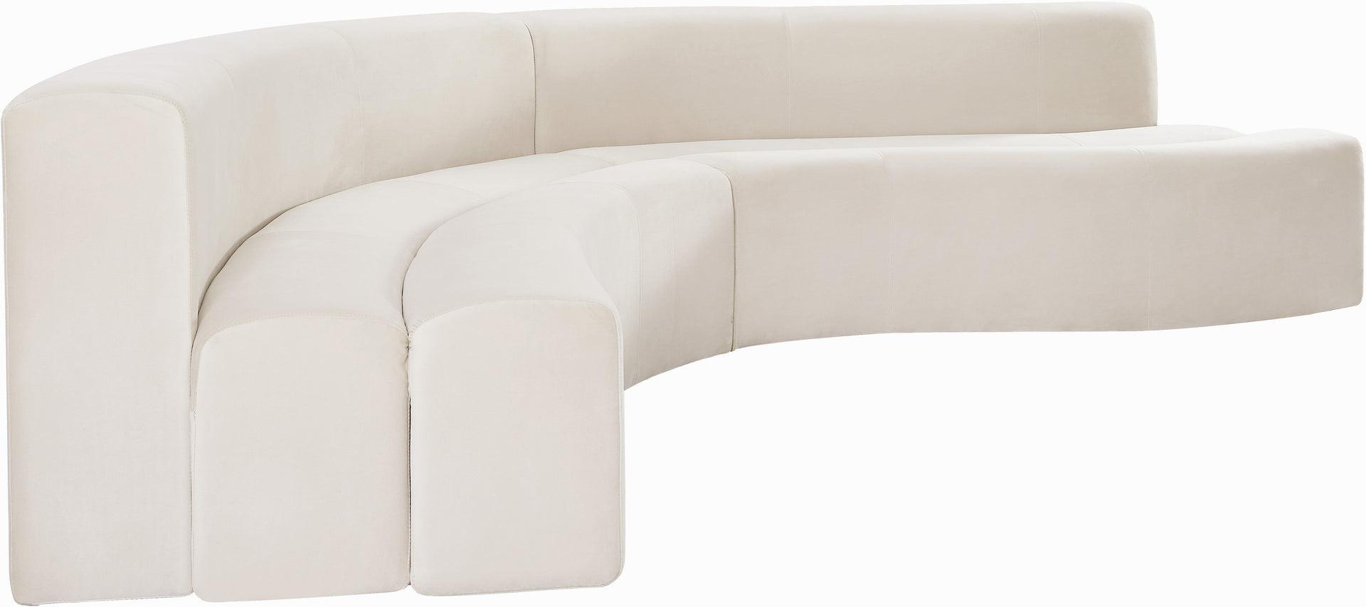 Curl Cream Velvet 2pc. Sectional image