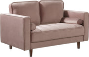 Emily Pink Velvet Loveseat image