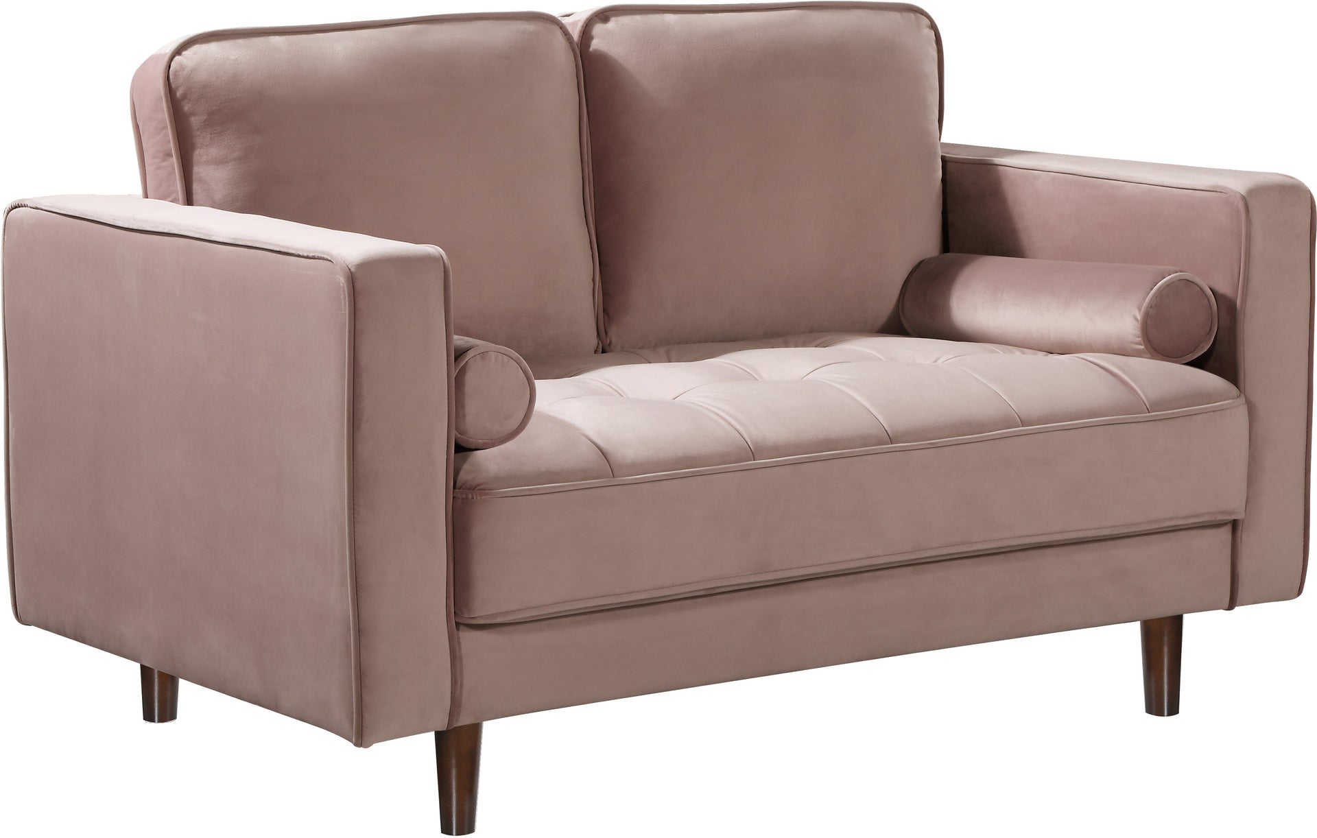 Emily Pink Velvet Loveseat image