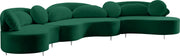 Vivacious Green Velvet 3pc. Sectional (3 Boxes) image