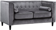 Taylor Grey Velvet Loveseat image