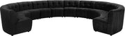 Limitless Black Velvet 12pc. Modular Sectional image