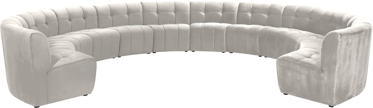 Limitless Cream Velvet 12pc. Modular Sectional image