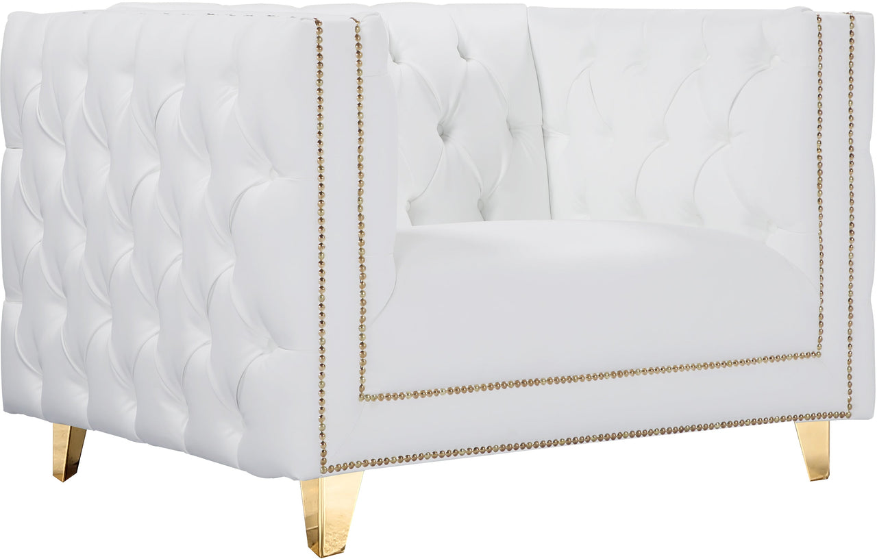 Michelle White Faux Leather Chair image