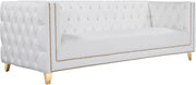 Michelle White Faux Leather Sofa image