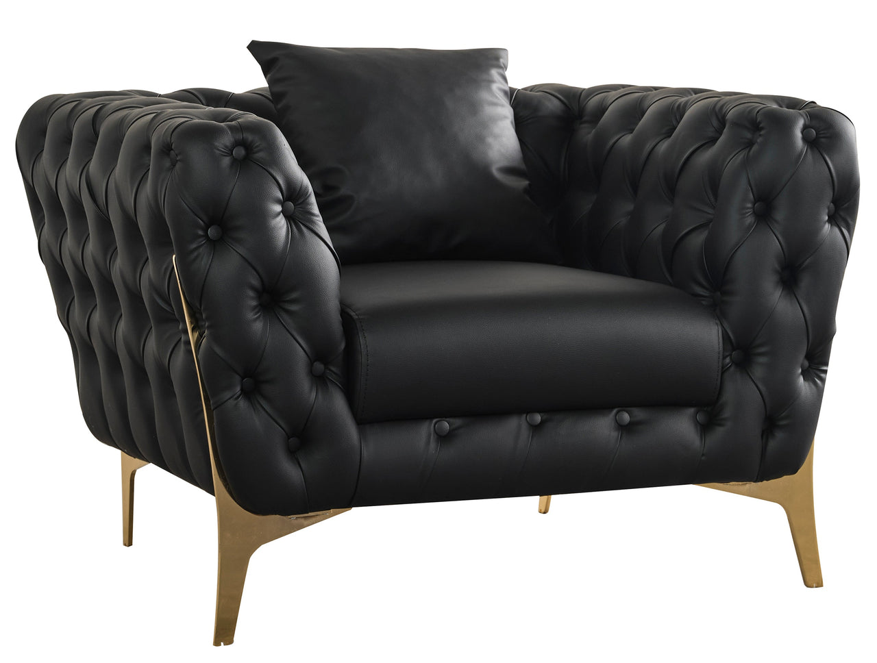 Aurora Black Faux Leather Chair image