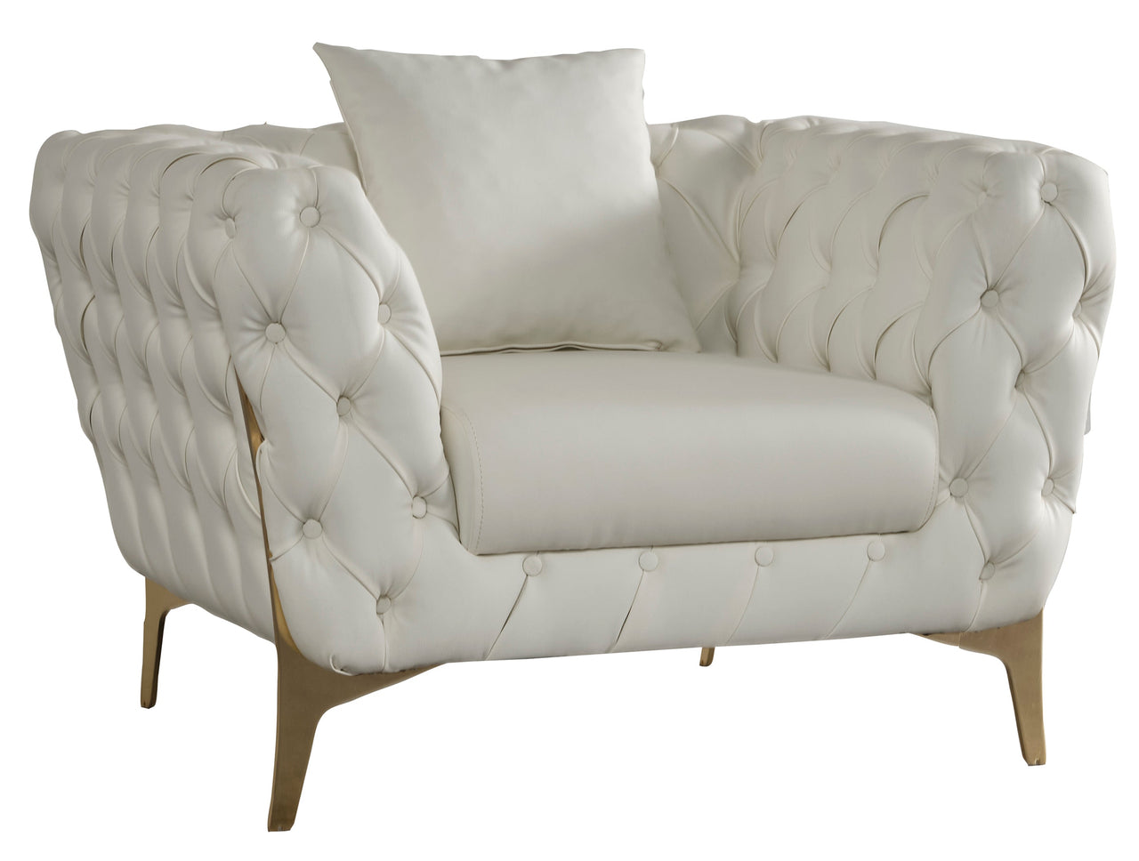 Aurora Cream Faux Leather Chair image