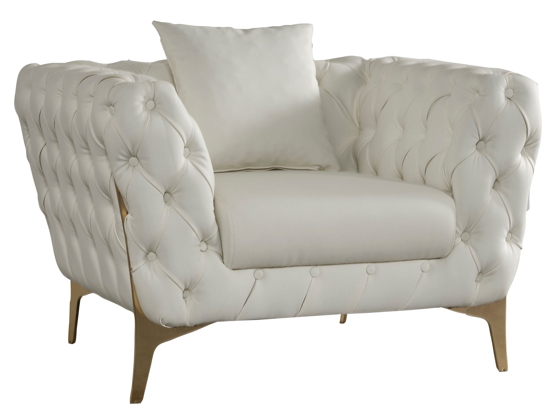 Aurora Cream Faux Leather Chair image