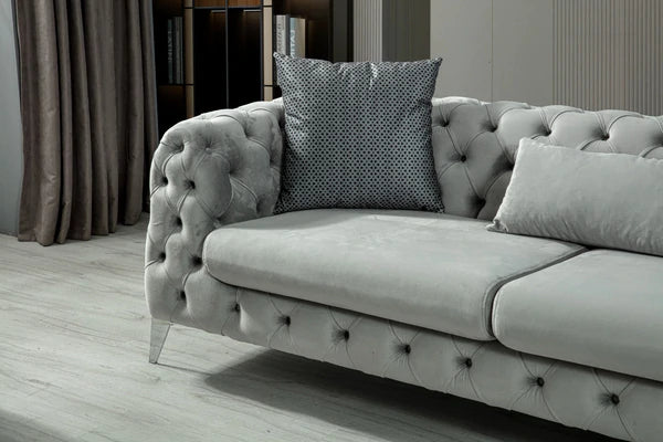Iris Gray Velvet Sofa & Loveseat.Coming Soon.