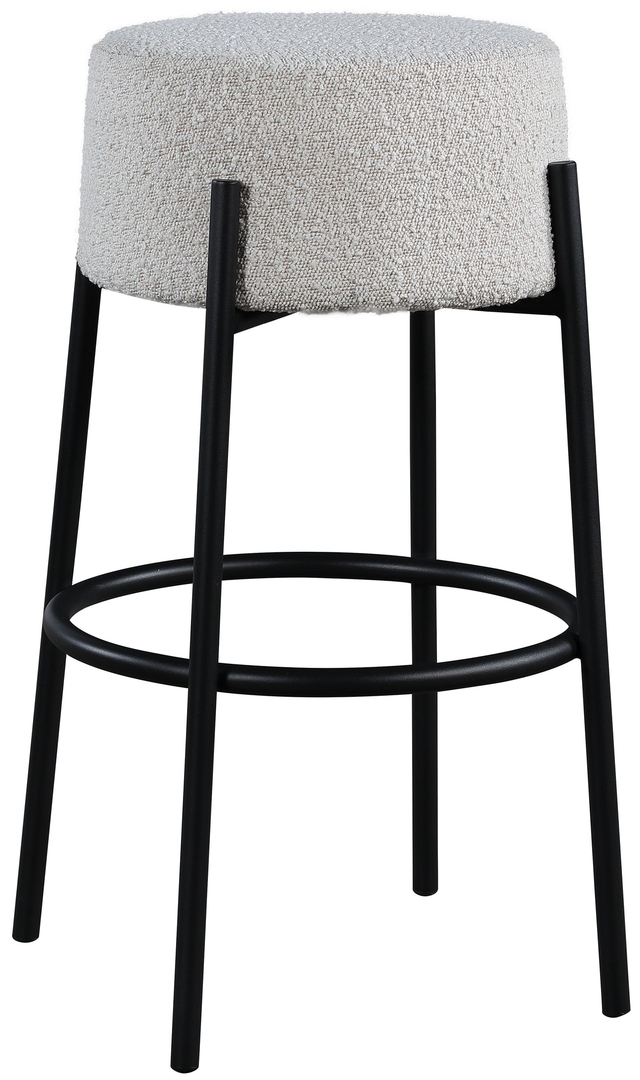 Avalon Cream Boucle Fabric Bar Stool image