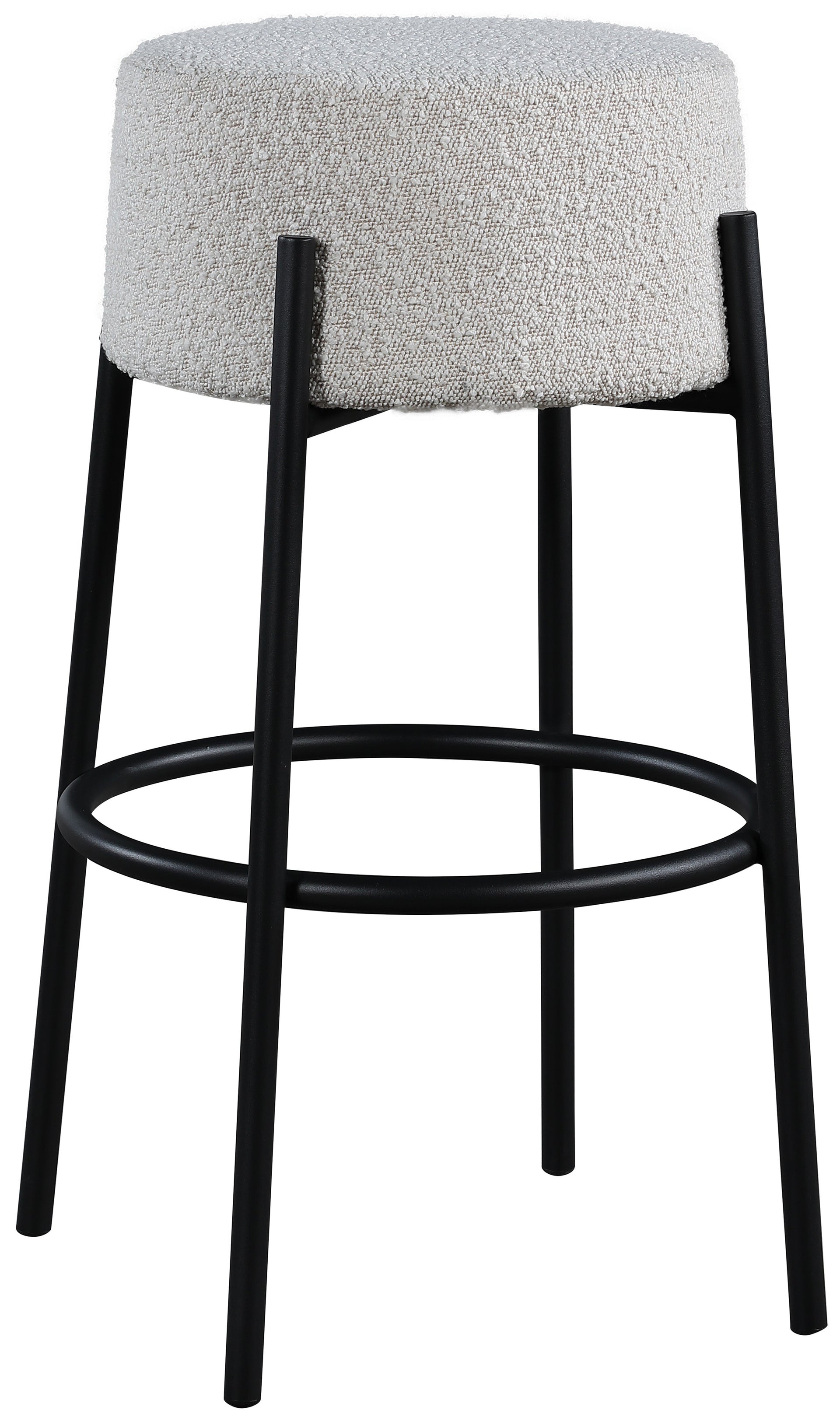 Avalon Cream Boucle Fabric Bar Stool image