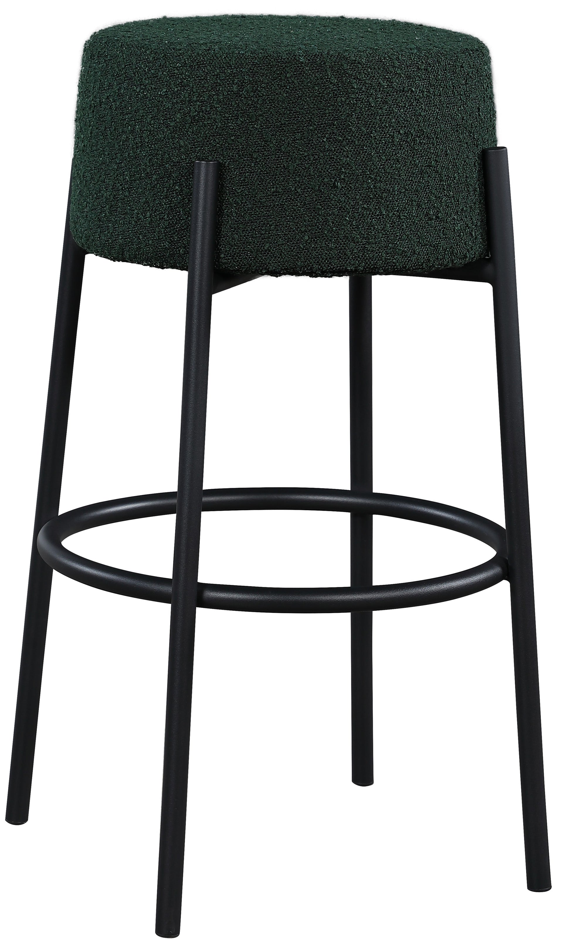 Avalon Green Boucle Fabric Bar Stool image