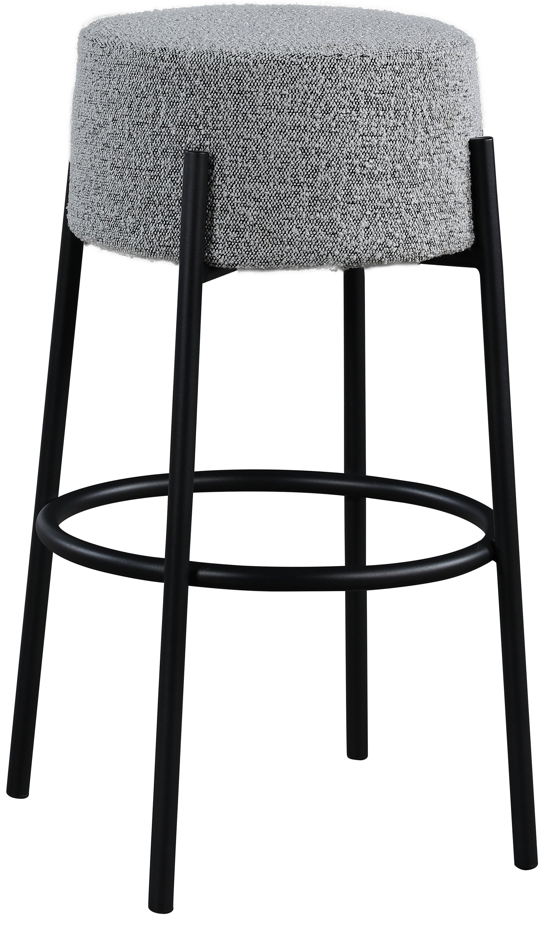 Avalon Grey Boucle Fabric Bar Stool image