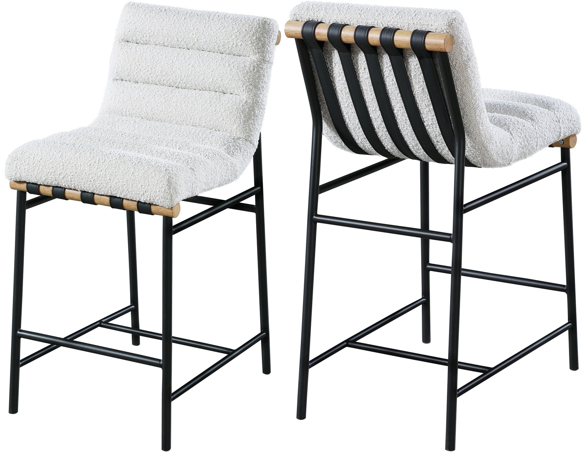 Burke Cream Faux Leather Counter Stool image