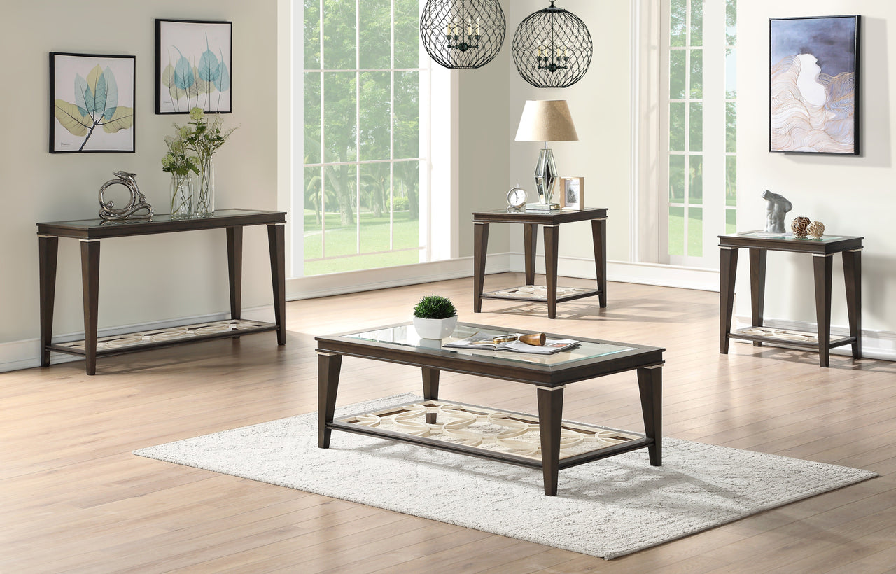 Peregrine Walnut & Glass Coffee Table image