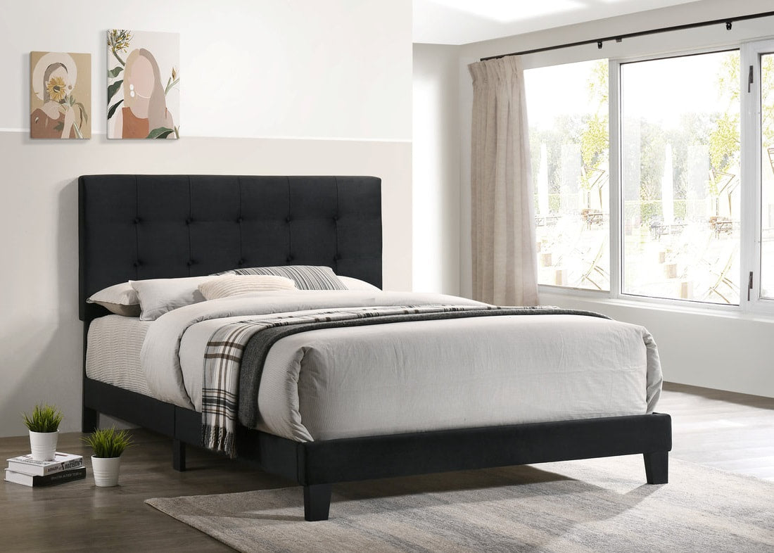 Cama con plataforma 920Black: Twin, Full, Queen, King 