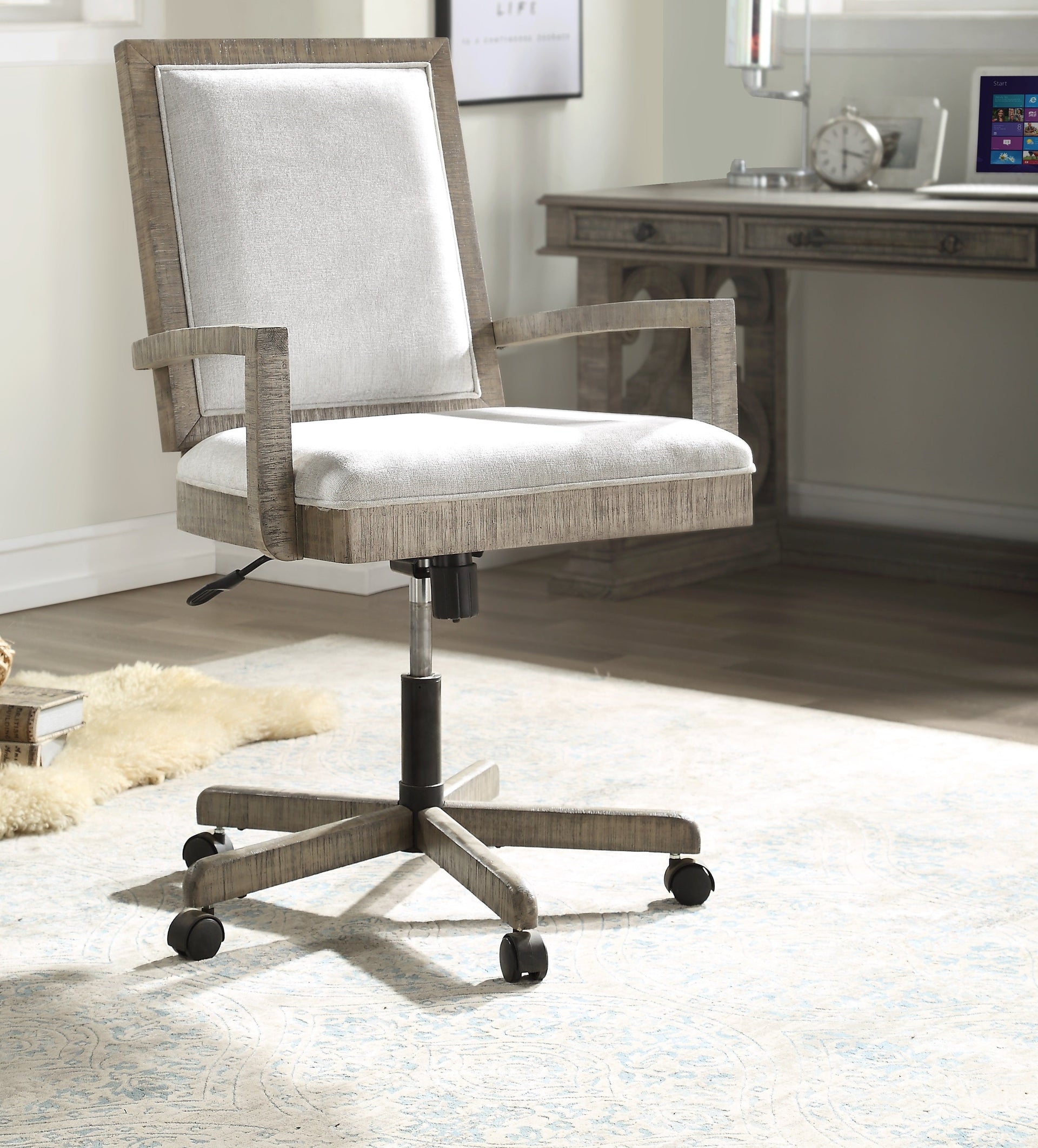 Artesia Fabric & Salvaged Natural Executive Office Chair image