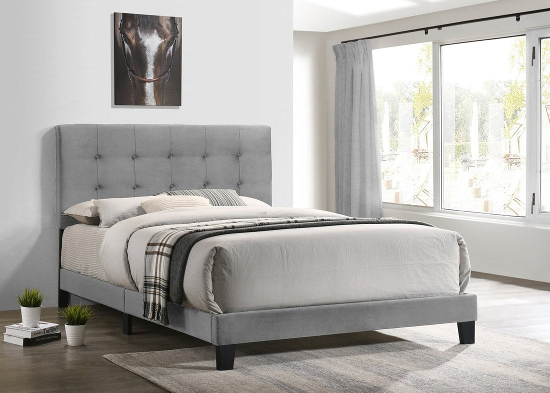 Cama con plataforma 930Grey: Twin, Full, Queen, King