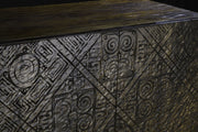 Calvary Gray Stone & Walnut Console Table image