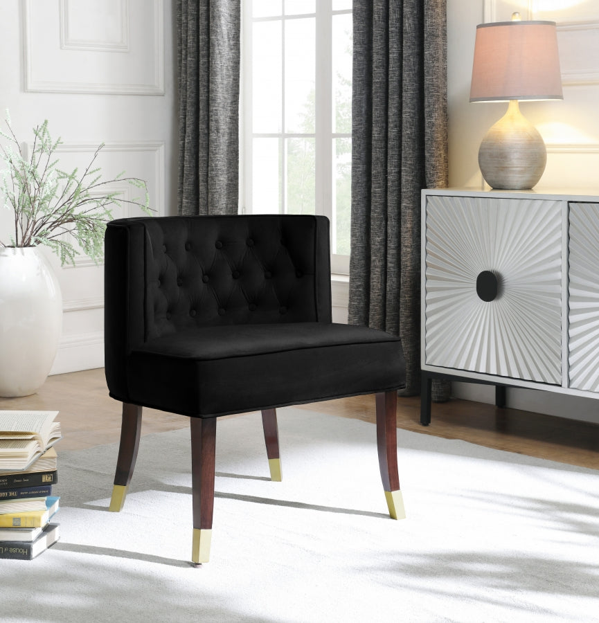 Silla de comedor Perry de terciopelo