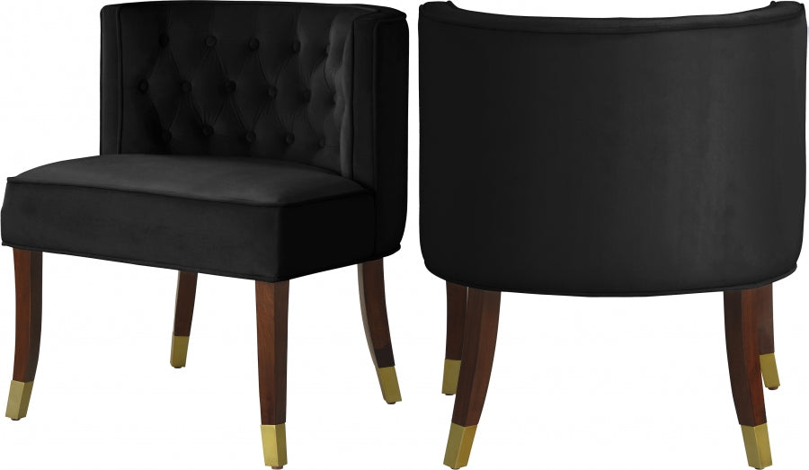 Silla de comedor Perry de terciopelo