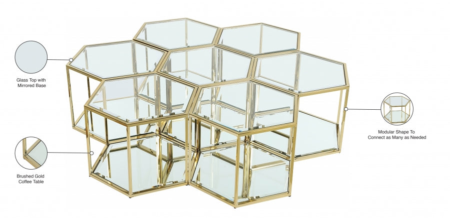Mesa de centro modular Sei de 7 piezas